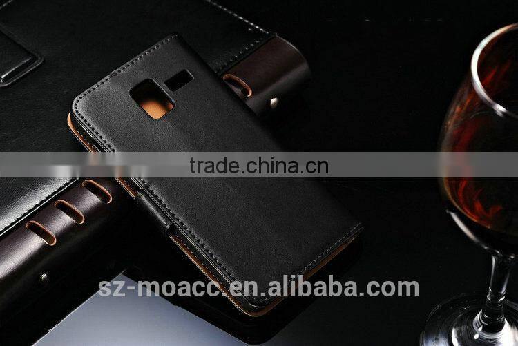 High Quality stand wallet leather case for lenovo a850