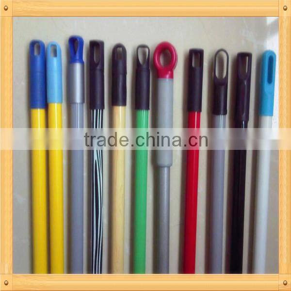 Hot Sale Spraying Plastic Metal Broom Handle With Plastic Hook,Colourful And High Quality broom handle