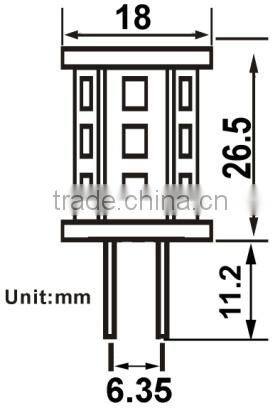 bi pin 360 Beam Angle 2.4W SMD 2835 GY6.35 led 12v