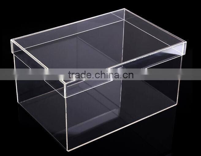 2016 acrylic storage box new deaign for kids or adult shoes packaging