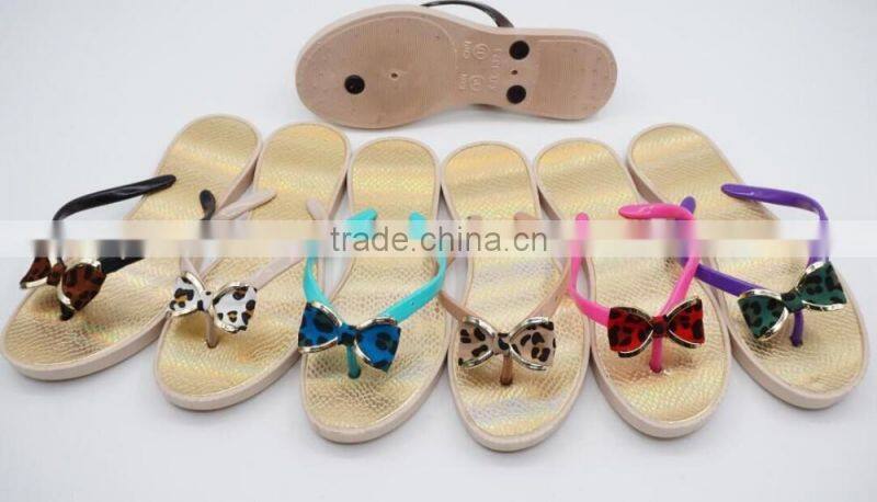 2016 New Sample Latest Fashion Lady Flip Flops PCU Slipper