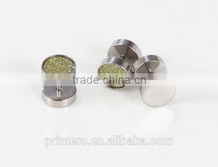 Punk With Circular Needle Dumbbell mens tanishq diamond earrings