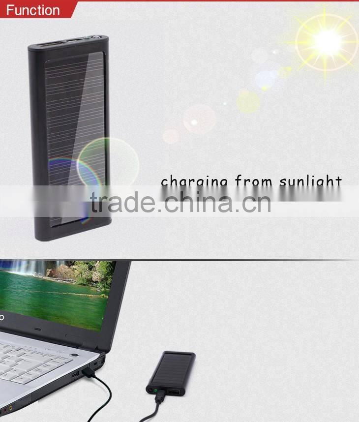ultra slim colorful promotional gift solar charger power bank 1200mah
