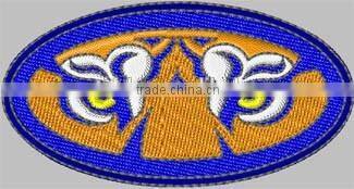 Small tiger head Iron on embroidery patch for sale