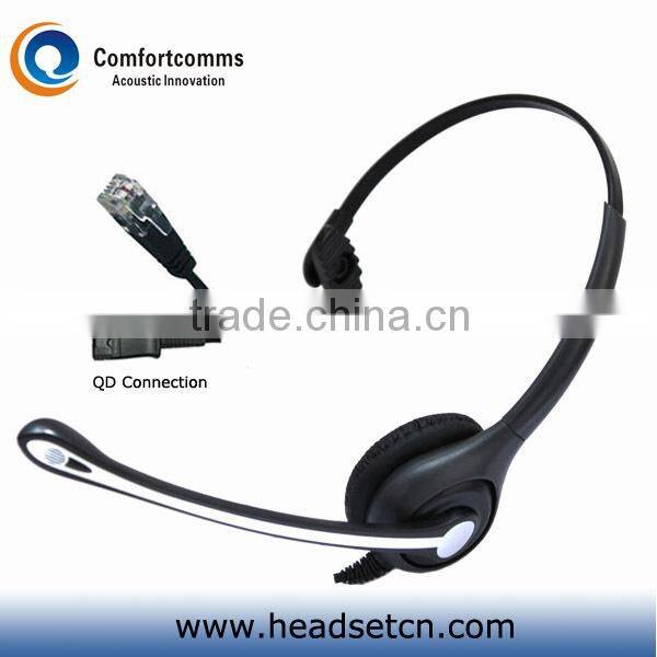 Monaural call center telephone headphone with RJ plug HSM-600RPQDRJ