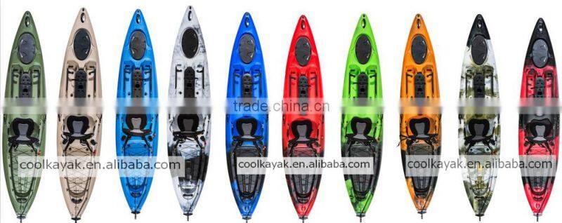 1 paddler plastic fishing boat rod holder fishing kayak with pedals and rudder