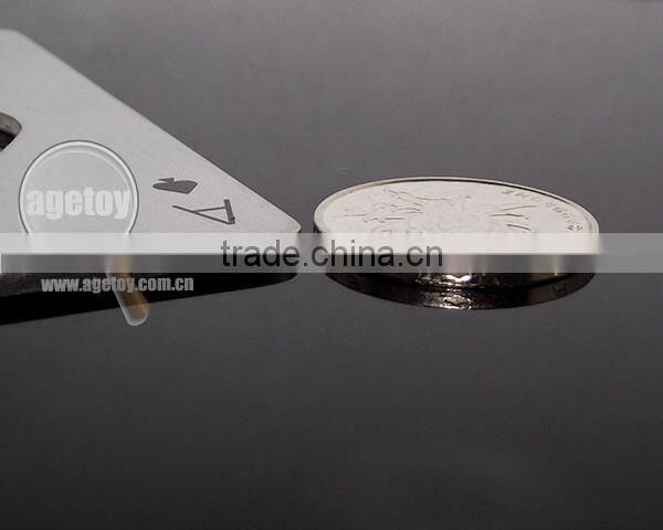 Promotion Beer Gifts Spades A Printed Brushed Stainless Steel Metal Playing Card Shaped Poker Bottle Opener