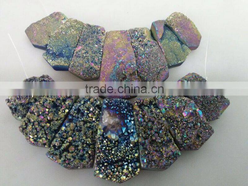 fluorite rectangle A freedom gemstone necklace