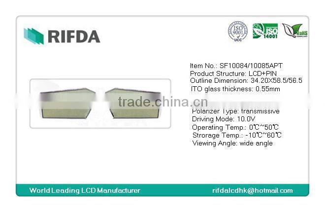lcd shutter valves 3d lens for 3d glasses