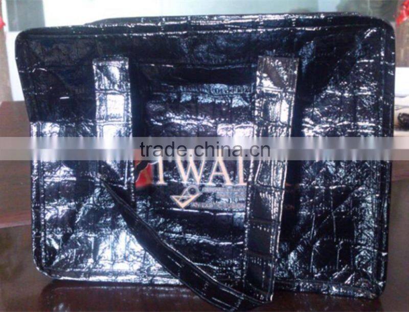 Lamination Non Woven Bag'S Material Has Special Grain On The Laminated Closed By Zipper