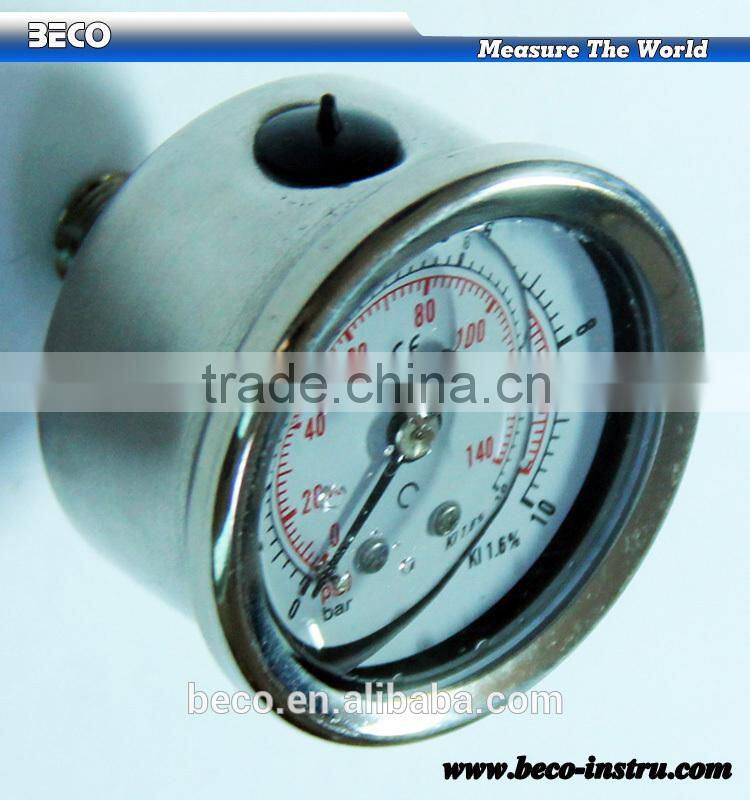 All stainless steel anti-corrosion gauges pressure manometer , gauge pressure measuring instruments YBF-40D