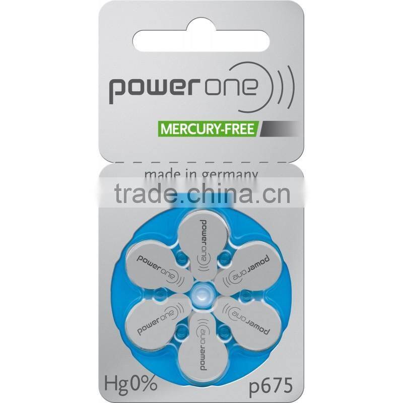 Good Quality hot sale Hearing Aid Zinc Air mercury free Battery power one battery size 13A