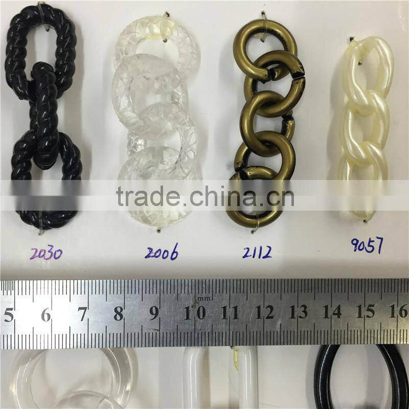 Plastic chain,clothes accessories,bag accessories,free split chain,black and white chain.chain for bags