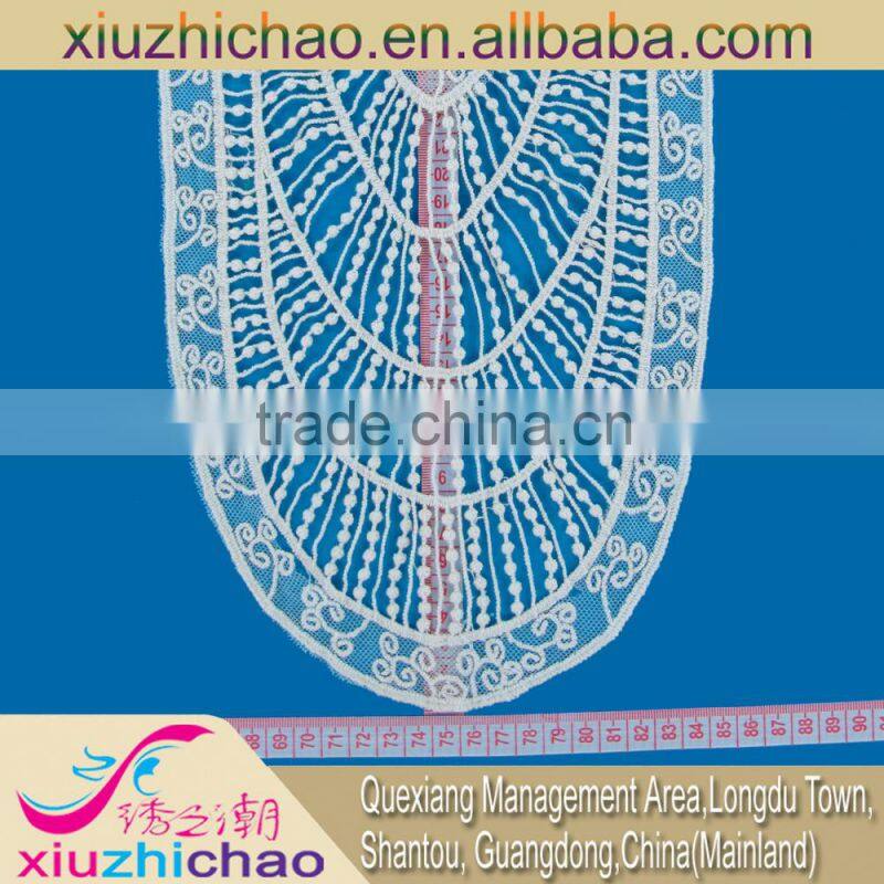 YT015 cotton guipure neckline lace trim applique garment accessories collar designs