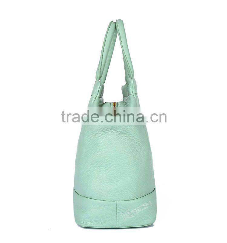 Super soft leather fitness bag,Spearmint bag with Zippered Clutch Bag