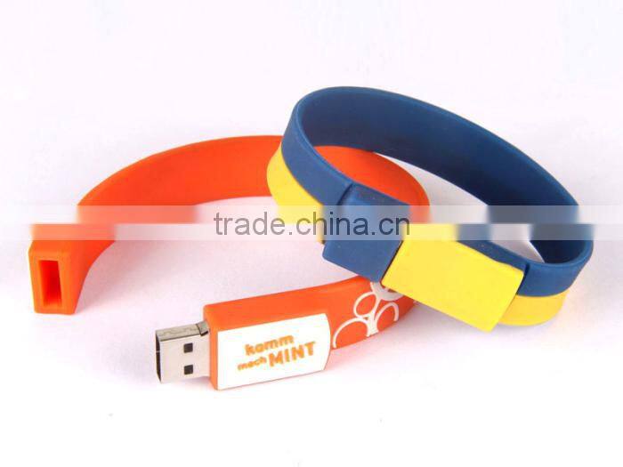 1G-64G silicon wristband usb flash drive bracelet pen drive