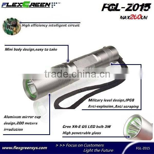 18650 battery Q5 led military mini torch