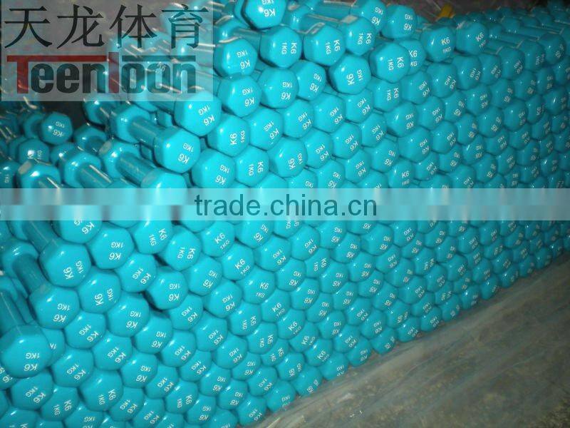 vinyl dipping hex dumbbell