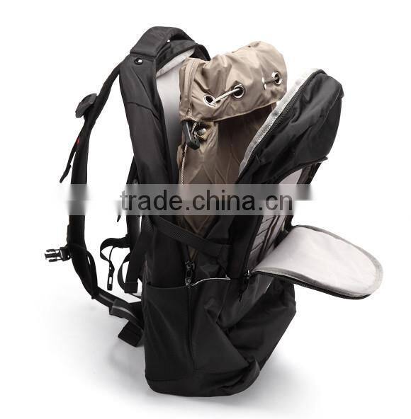 2015 Alibababa China Wholesale Anti-theft Black hiking / school/Sport Backpack