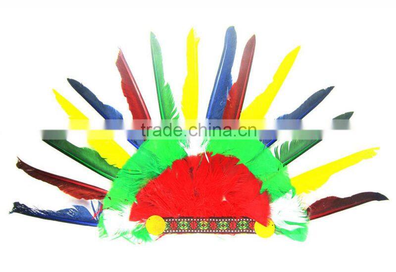 Carnival indian feather headband