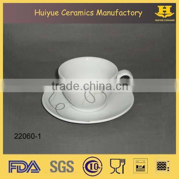 porcelain espress set, espresso set with decal