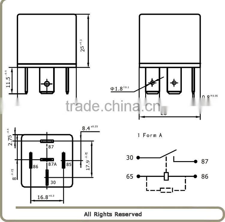 Relay supplier 4PIN SPST auto relay normal open relay