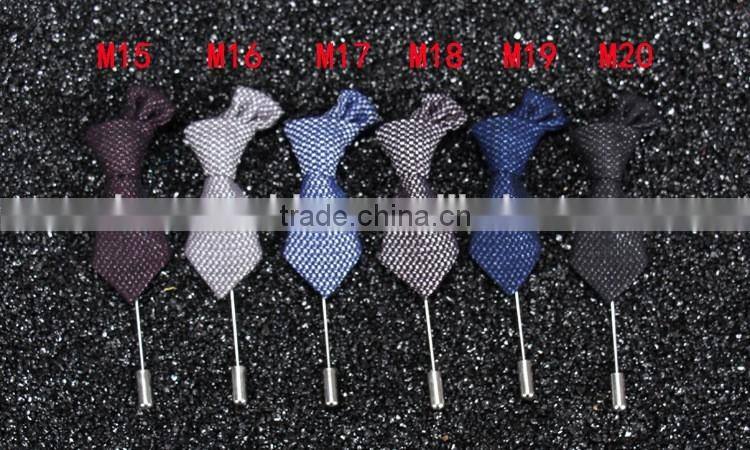 Western Classic Tie Shaped Lapel Pin,Fashion Plaided Long Needle Pins For Dresses