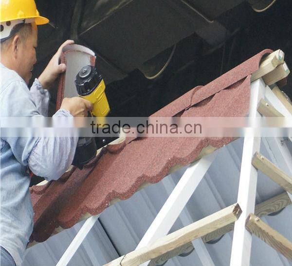 High quality best price stone coated metal roof tile Type and Synthetic Resin