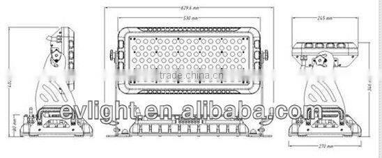 Waterproof led city wash light 108x3w RGBW color