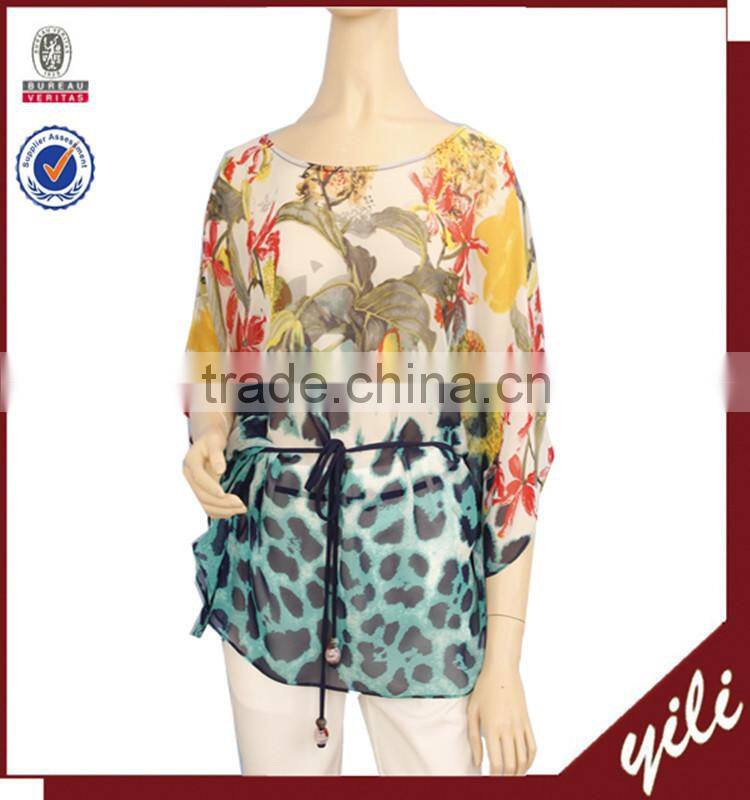 2016 New long sleeve print tops women indian clothing wholesale