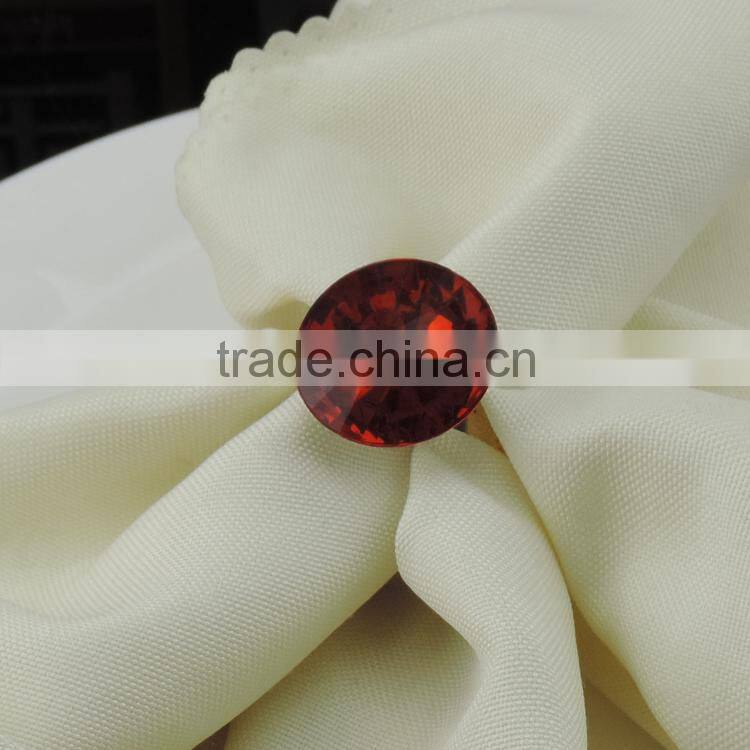 table decoration & accessories type big diamond crystal metal alloy napkin ring