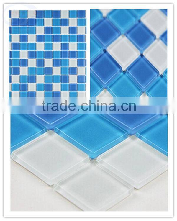 mediterranean style washroom wall glass mosaic