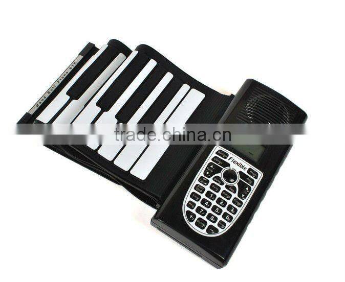 Musical instrument 88 keys roll up piano/foldable piano keyboard/flexible keyboard piano