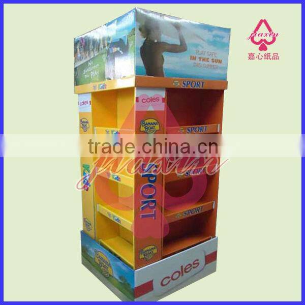 Four sides revolvable glasses cardboard display standee/cheap glasses paper trade