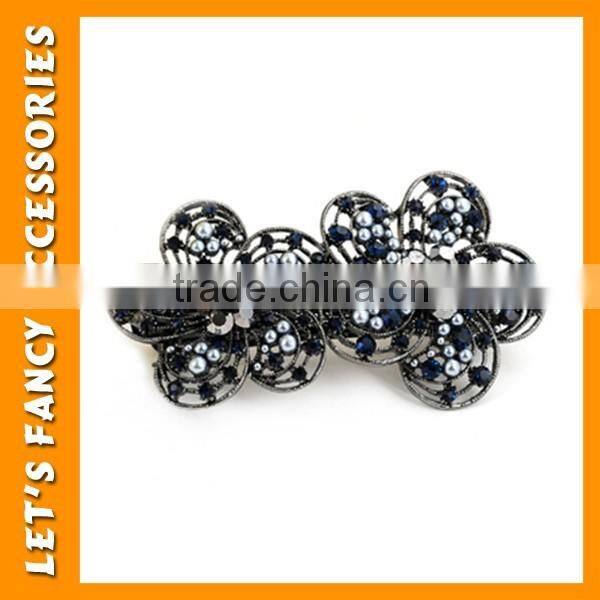 PGHD0334 Fashion hair accessories for adults,butterfly crystal hair claw wholesale,retro fancy hair claw clip with stone