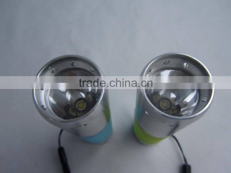 GS-9004 Aluminum 0.5W glow in the dark waterproof logo projection flashlight