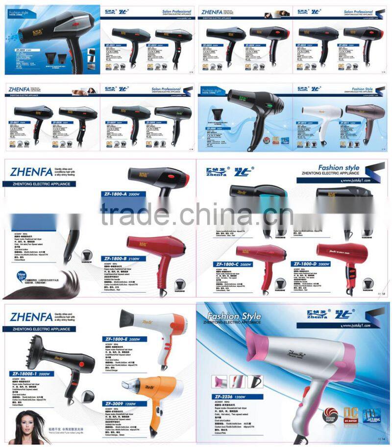 AC motor hair dryer Manufacturers with nozzle cap ZF-5825