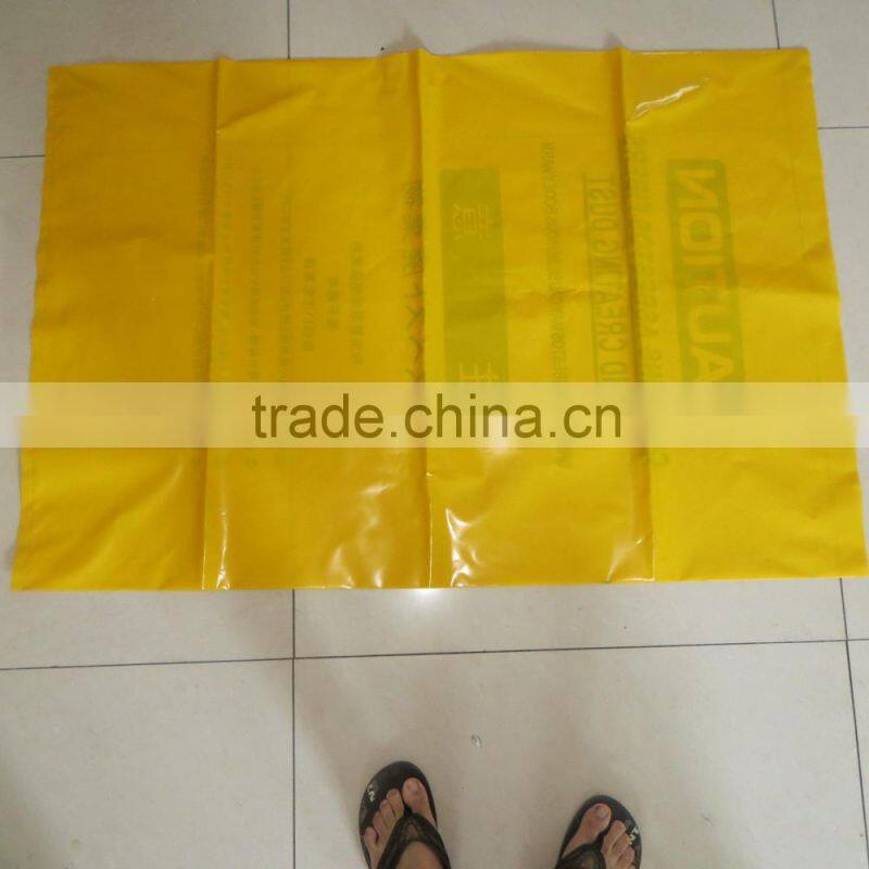 Yellow asbestos bags