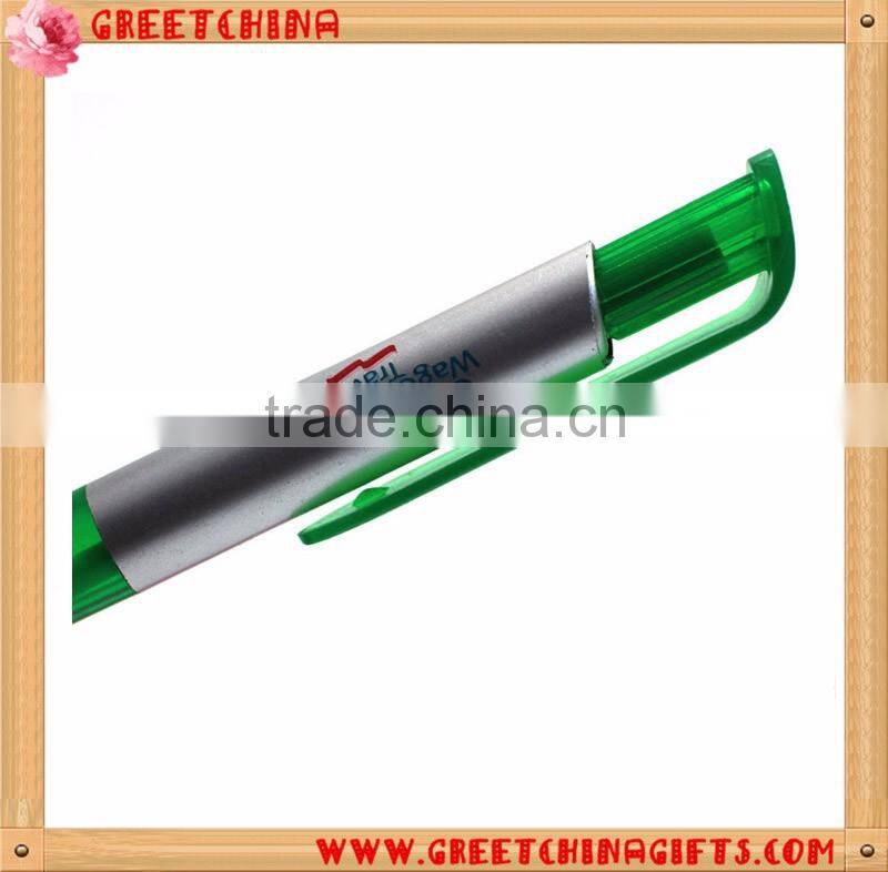 Custom Colorful Transparent Barrel Press Plastic Pen