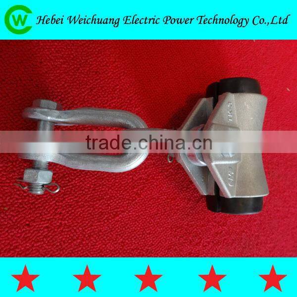 preformed suspension clamp for overhead cable line fittings