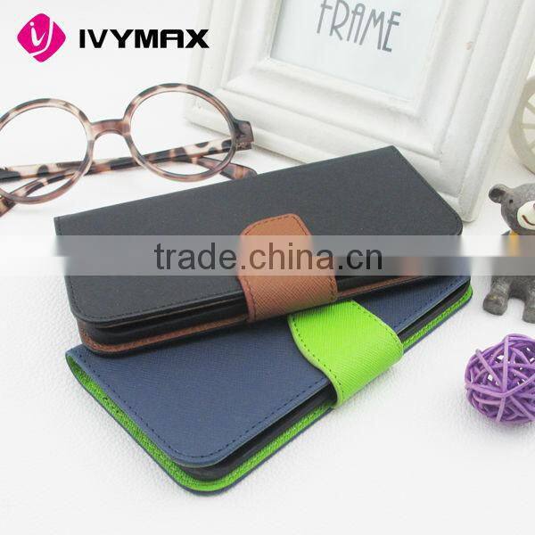 Hot selling high quality for samsung s6 edge flip pu leather cover case