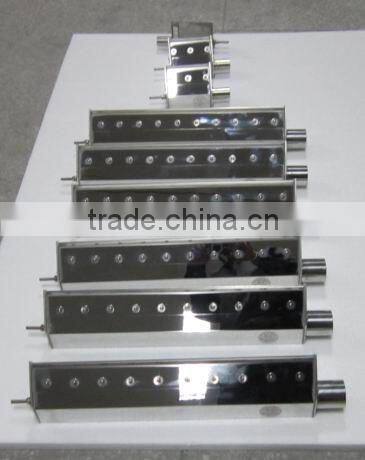 Aluminium alloy stainless steel air knife for use with compressed air