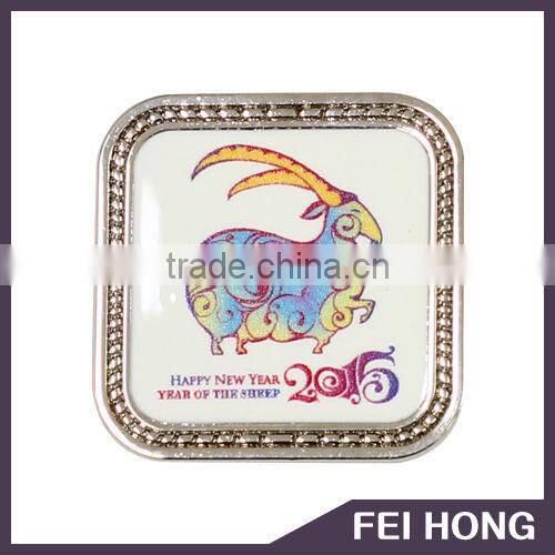 Good quality 6 plating badge wholesale cheap custom printed pins