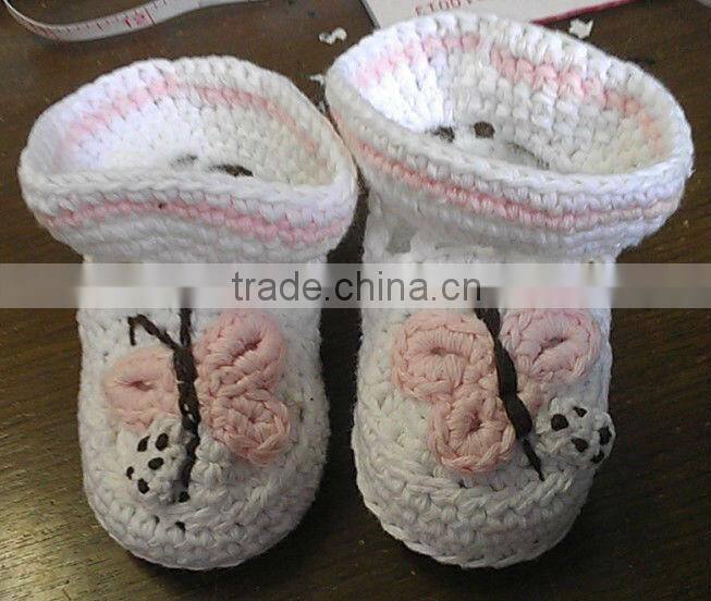 Very Cute Handmade Crochet Baby's Cotton Booties