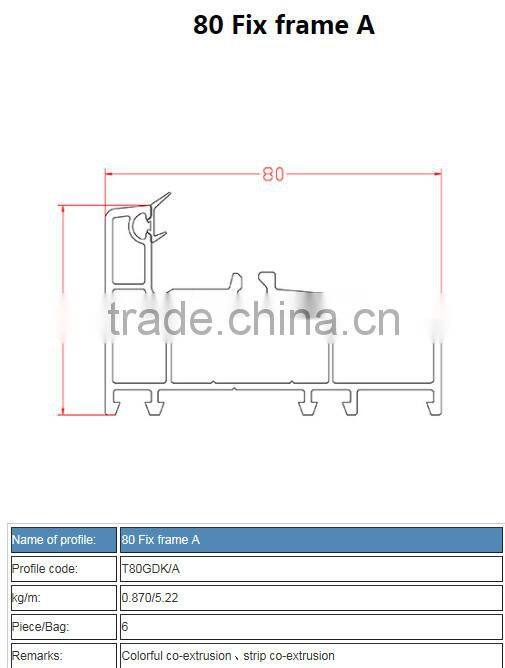 basement window upvc profile 80 fix frame