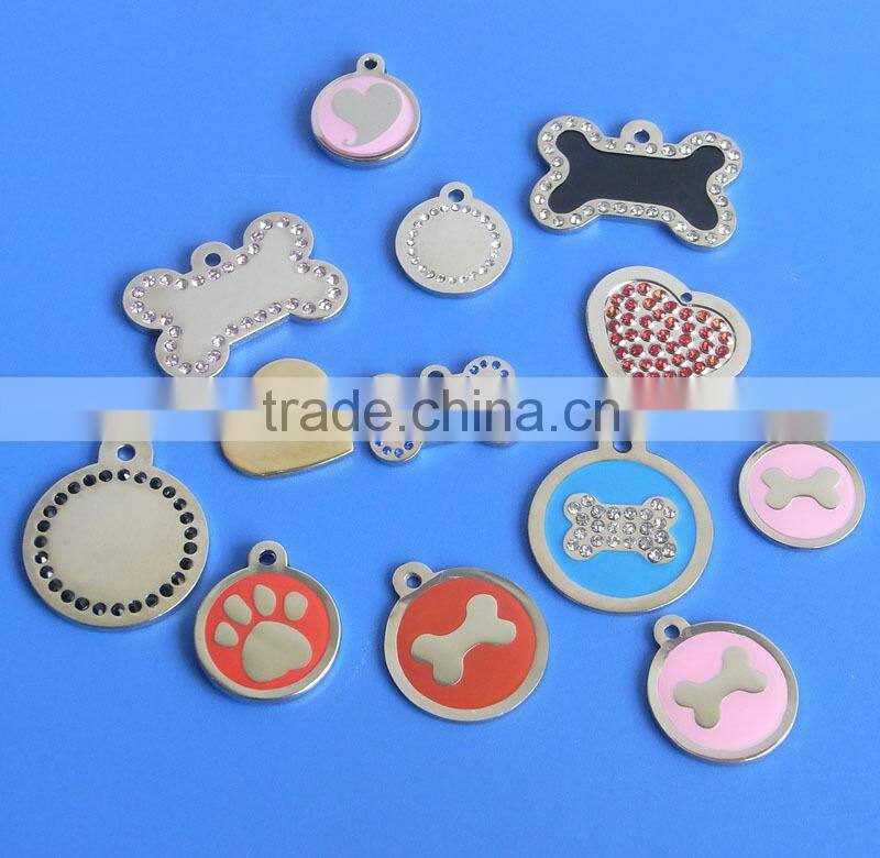 Aluminium heart coloured tags/anodized aluminium dog tag