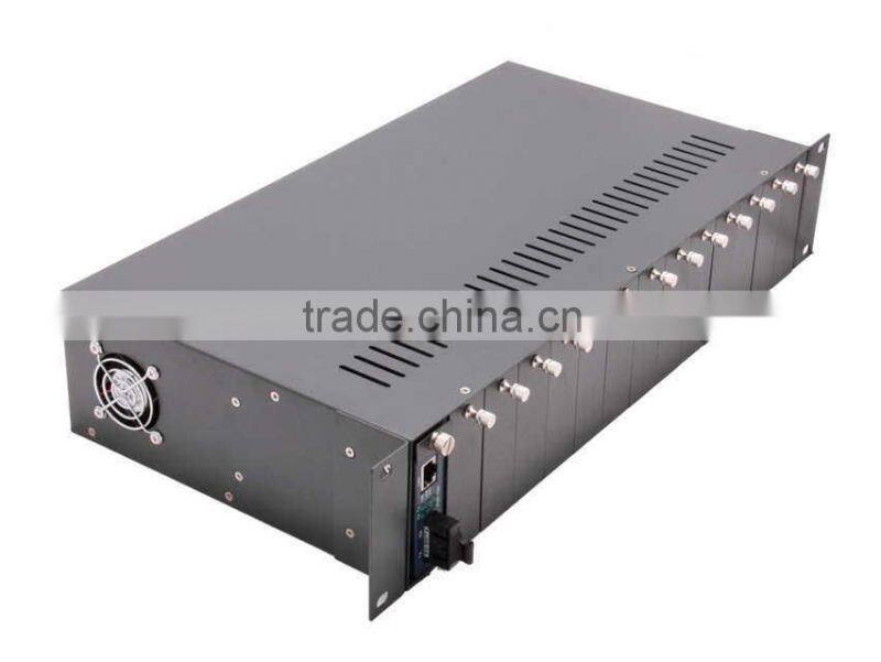 high quality 16 port media converter chassis price
