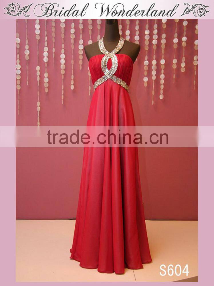 Germany stretch silk party dress for young ladies