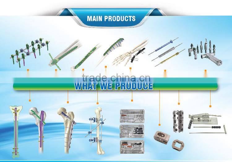 CE ISO approved PFNA femur trochanteric nail, interlocking nail orthopedic implant China factory, intramedullary nail since 1958