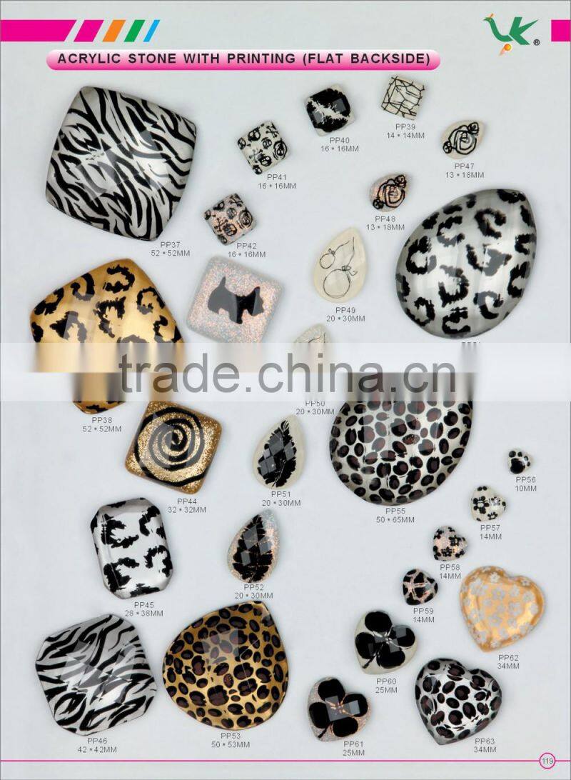 20mm Sew On Loose Acrylic Heart Flat Back Gems Beads